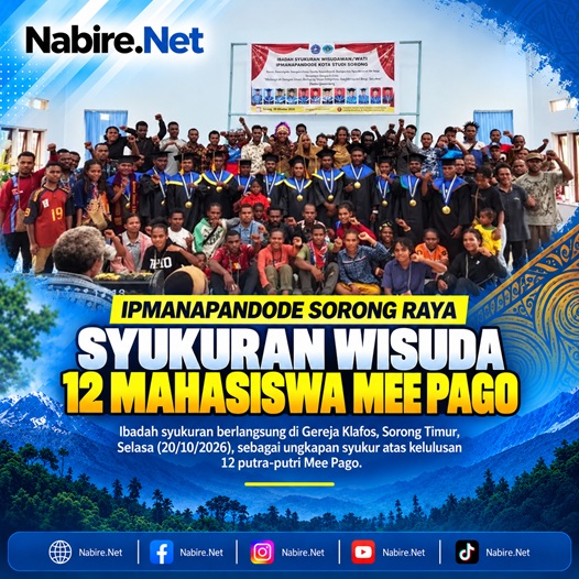 (IPMANAPANDODE Sorong Raya Gelar Syukuran Wisuda 12 Mahasiswa Mee Pago)