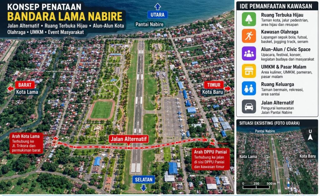 (Menata Bandara Lama Nabire: Jalan Alternatif, Ruang Hijau dan Ruang Bersama Masyarakat)