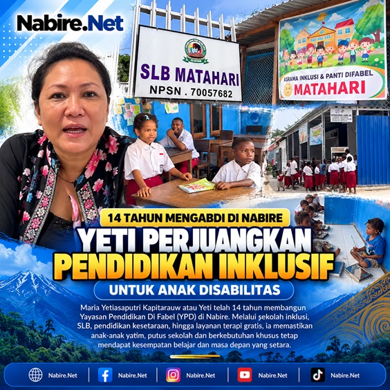 (14 Tahun Mengabdi di Nabire, Yeti Perjuangkan Pendidikan Gratis untuk Anak Disabilitas)
