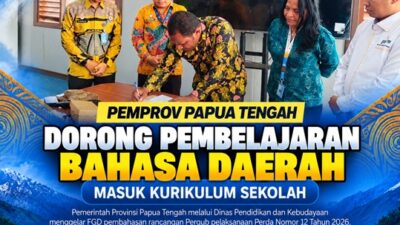 (Pemprov Papua Tengah Dorong Pembelajaran Bahasa Daerah Masuk Kurikulum Sekolah)