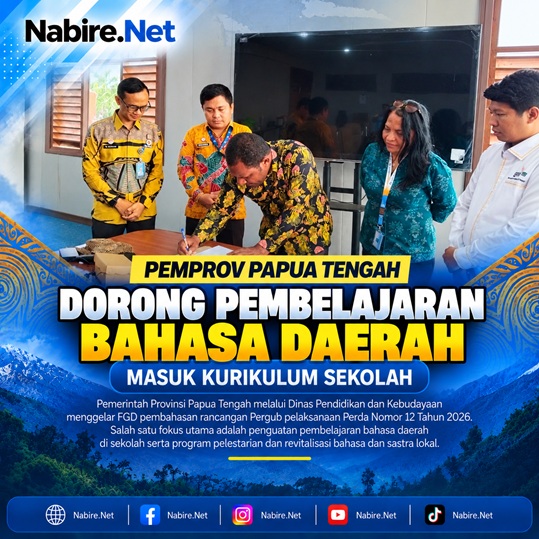 (Pemprov Papua Tengah Dorong Pembelajaran Bahasa Daerah Masuk Kurikulum Sekolah)