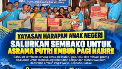 (Yayasan Harapan Anak Negeri Salurkan Sembako untuk Asrama Putri Embun Pagi Nabire)