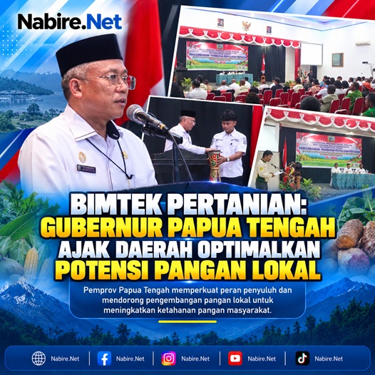 (Bimtek Pertanian: Gubernur Papua Tengah Ajak Daerah Optimalkan Potensi Pangan Lokal)