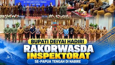 (Bupati Deiyai Hadiri Rakorwasda Inspektorat se-Papua Tengah di Nabire)