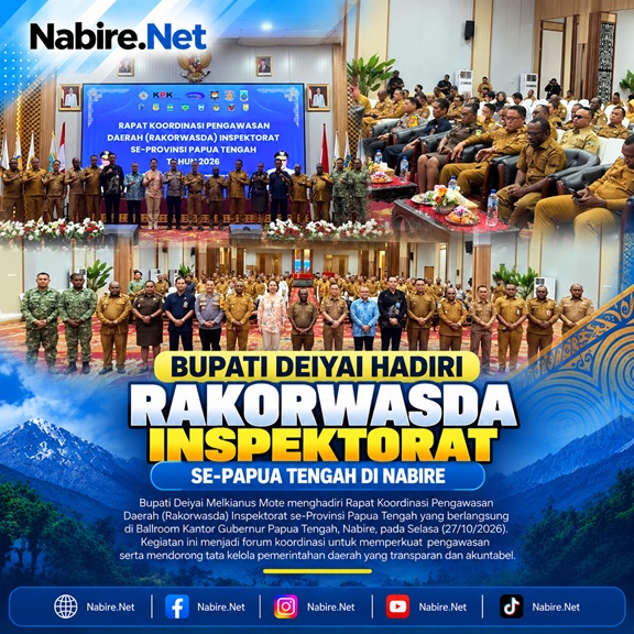 (Bupati Deiyai Hadiri Rakorwasda Inspektorat se-Papua Tengah di Nabire)