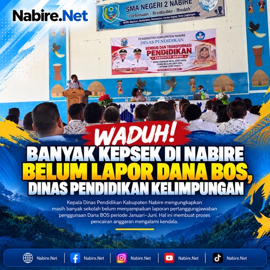 (Waduh! Banyak Kepsek di Nabire Belum Lapor Dana BOS, Dinas Pendidikan Kelimpungan)