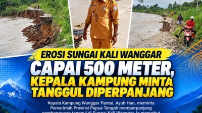 (Erosi Sungai Kali Wanggar Capai 500 Meter, Kepala Kampung Minta Tanggul Diperpanjang)