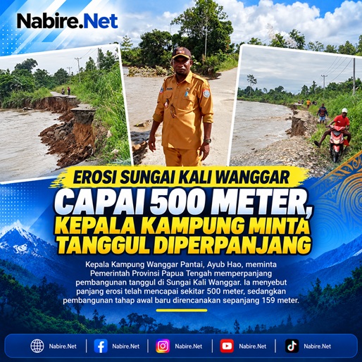 (Erosi Sungai Kali Wanggar Capai 500 Meter, Kepala Kampung Minta Tanggul Diperpanjang)