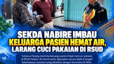 (Sekda Nabire Imbau Keluarga Pasien Hemat Air, Larang Cuci Pakaian di RSUD)