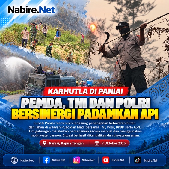 (Pemda, TNI dan Polri Bersatu Tangani Karhutla di Paniai)