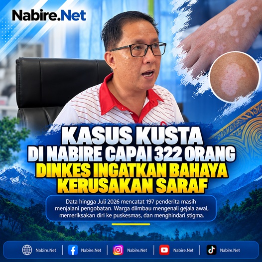 (Kasus Kusta di Nabire Capai 322 Orang, Dinkes Ingatkan Bahaya Kerusakan Saraf)