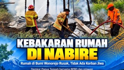 (Rumah Milik Almarhum Yusuf Mote Terbakar di Nabire, Satu Bangunan Rusak)