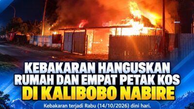 (Kebakaran Hanguskan Rumah dan Empat Petak Kos di Kalibobo Nabire)