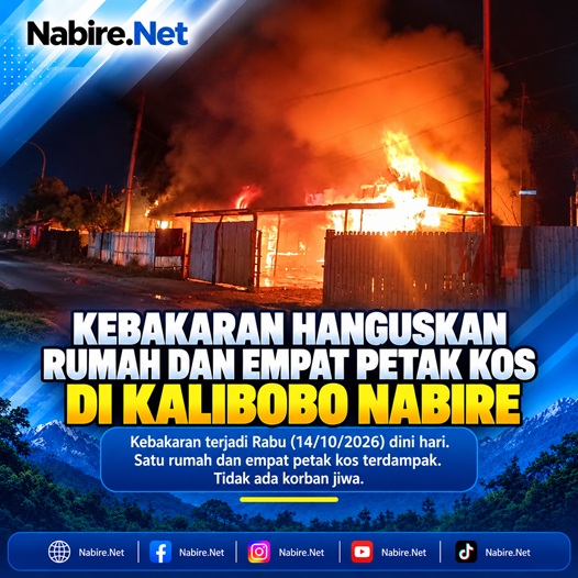 (Kebakaran Hanguskan Rumah dan Empat Petak Kos di Kalibobo Nabire)