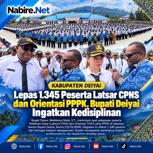 (Lepas 1.345 Peserta Latsar CPNS dan Orientasi PPPK, Bupati Deiyai Ingatkan Kedisiplinan)