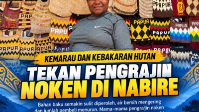 (Hutan Terbakar dan Air Kering! Ini Perjuangan Mama-Mama Pengrajin Noken Bertahan Hidup di Pasar Oyehe)