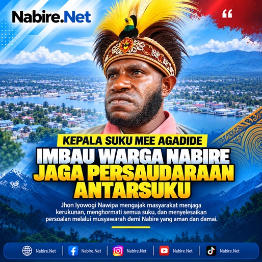(Kepala Suku Mee Agadide Imbau Warga Nabire Jaga Persaudaraan Antarsuku)