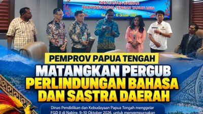 (Pemprov Papua Tengah Matangkan Pergub Perlindungan Bahasa dan Sastra Daerah)