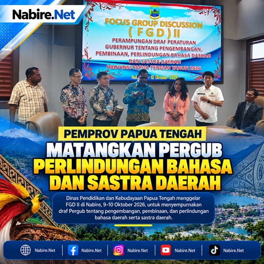 (Pemprov Papua Tengah Matangkan Pergub Perlindungan Bahasa dan Sastra Daerah)
