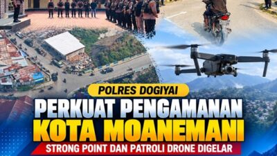 (Kapolres Dogiyai Cek Langsung Pengamanan di Tiga Titik Kota Moanemani)