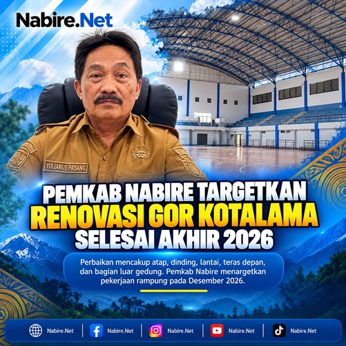 (Pemkab Nabire Targetkan Renovasi GOR Kotalama Selesai Akhir 2026)